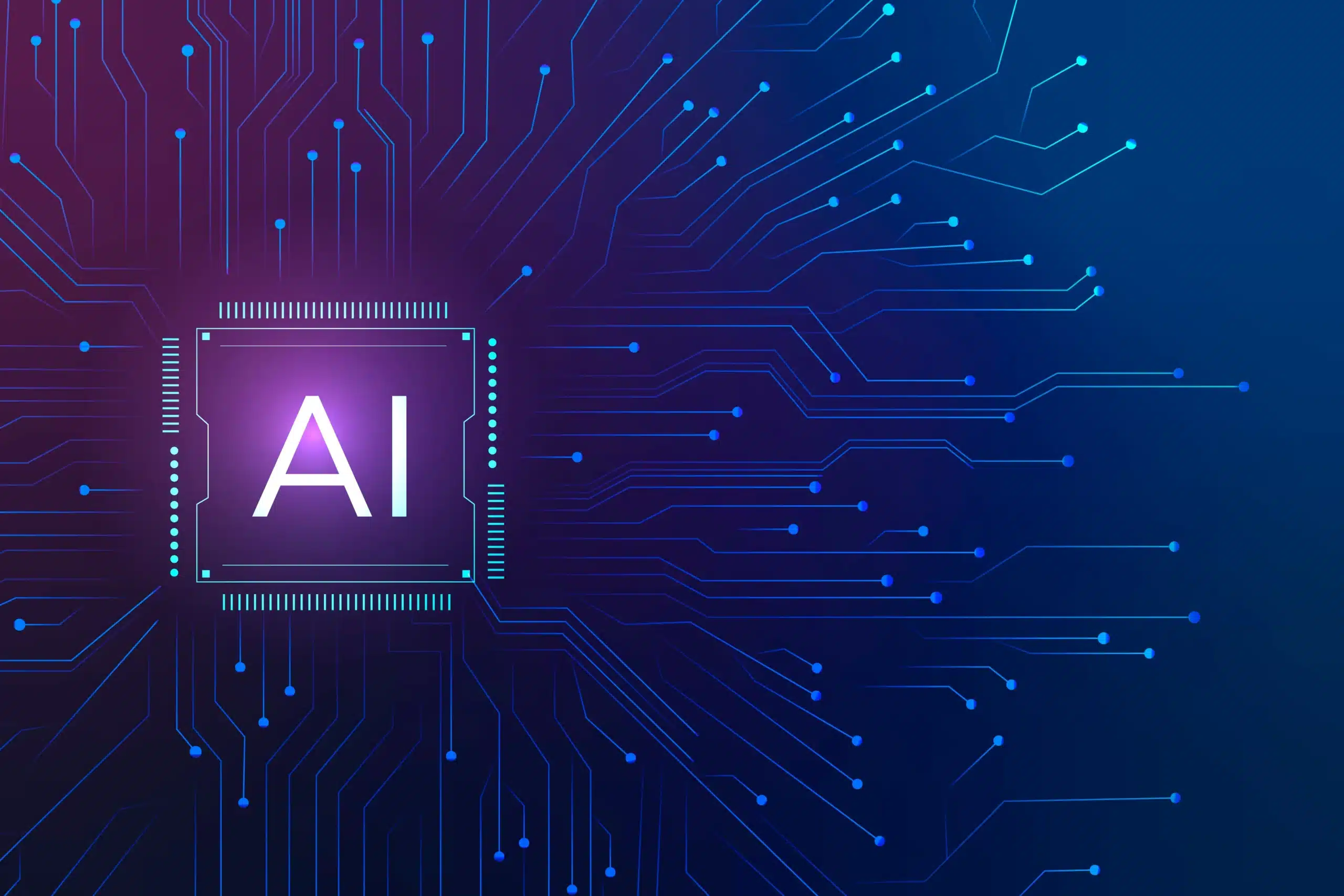 A gradient background with Ai written on it
