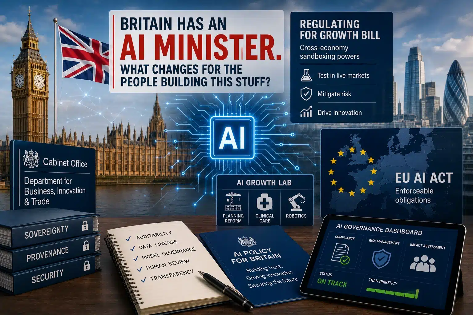UK AI regulation and the impact of Britain’s new AI Minister on businesses building AI systems.